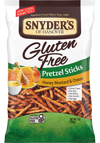 Gluten Free Honey Mustard and Onion Pretzel Sticks