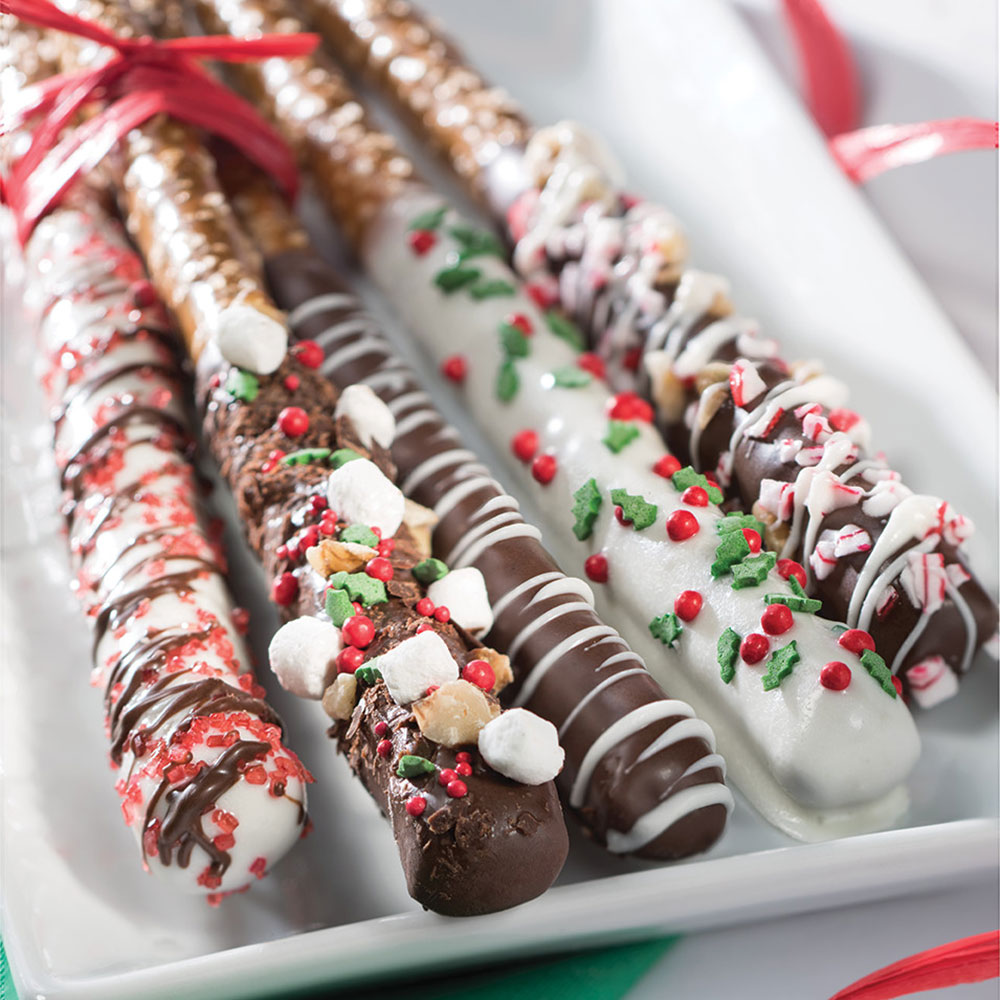 Image of Holiday Rocky Road Pretzel Rods